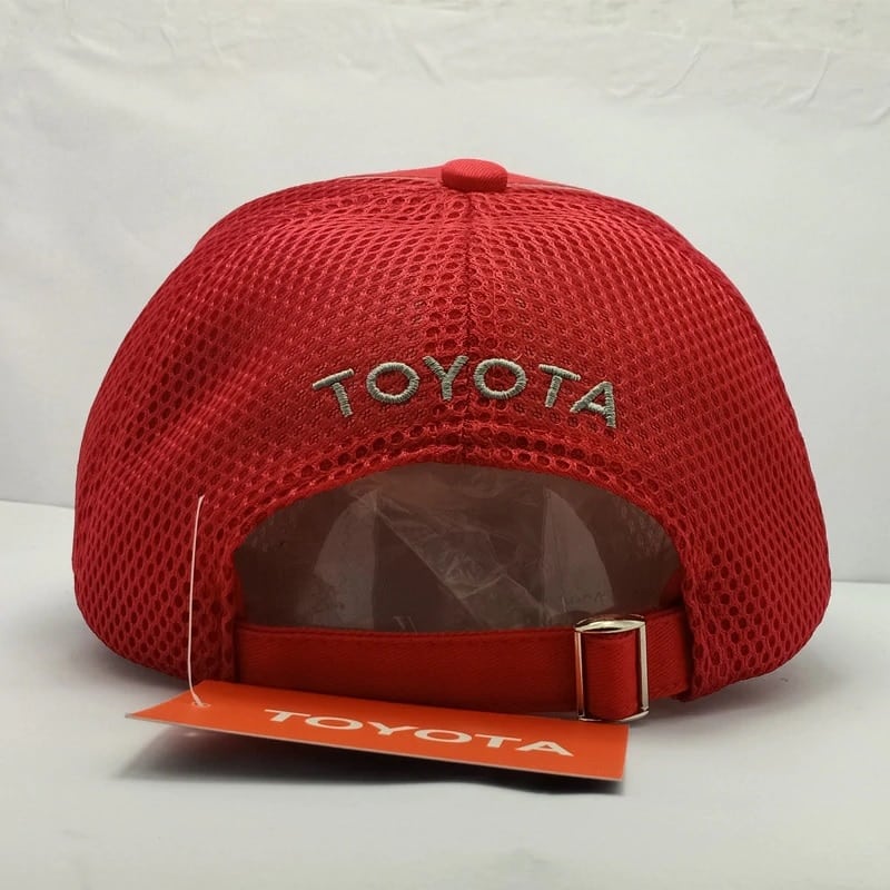 TOYOTA Red Team Cap Adjustable Rear Belt One Size Fits Most With Cool Embroidered Car Logo