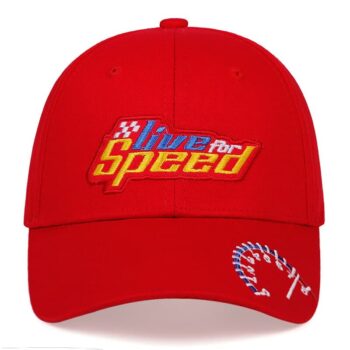 Live For Speed Racing Cap Solid Red One Size Adjustable Snapback Embroidered Cotton Breathable High Quality Brand Name VORON SNAPBACK Hat