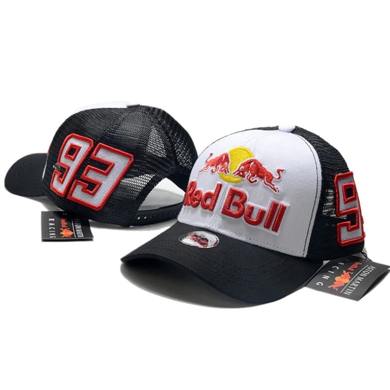 Red Bull 93 Team Cap Cool Black Mesh Snapback Embroidered