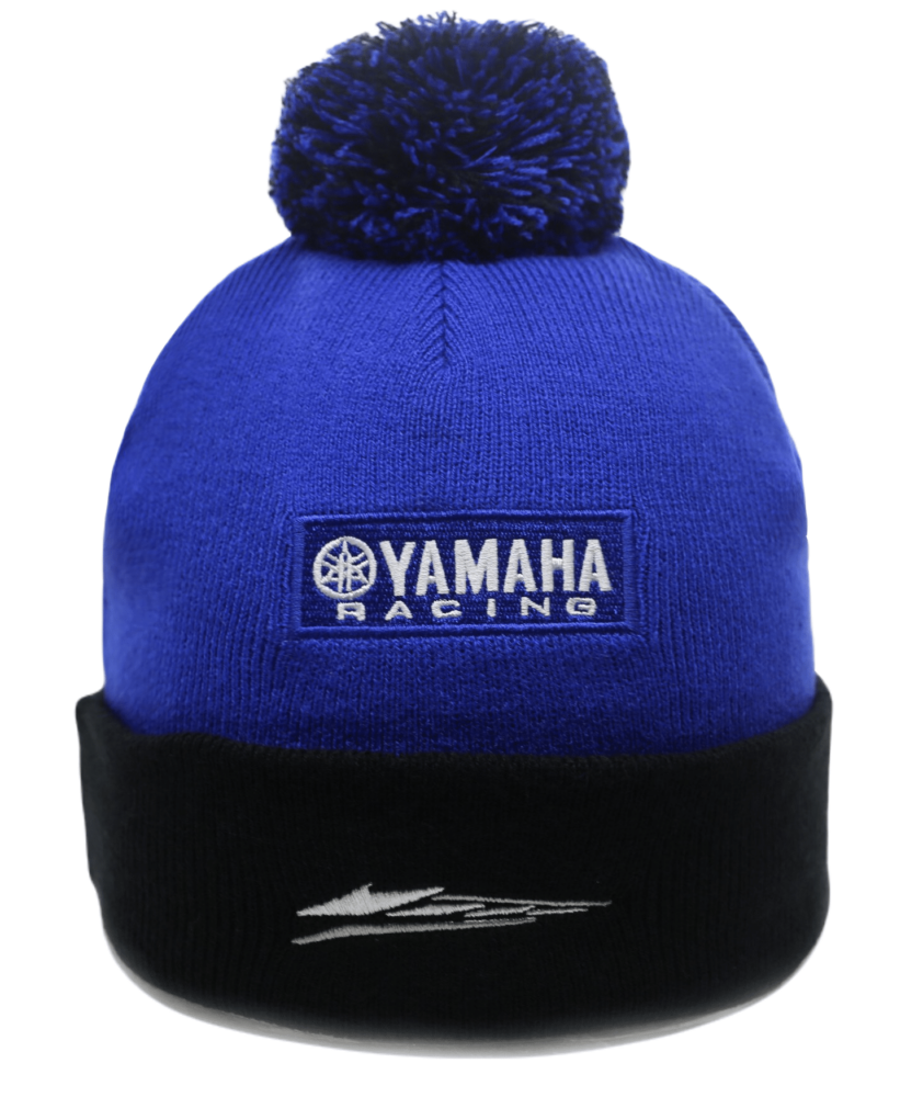 yamaha-racing-beanie-pompom-hat-blue-black-ski-hat