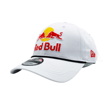 Red bull cap white new era hat