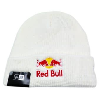 Red bull beanie hat white