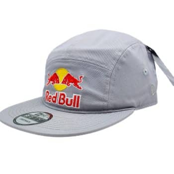 Red bull cap gray 5 panel new era hat