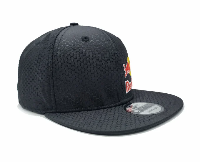 Black Red Bull New Era flat brim cap