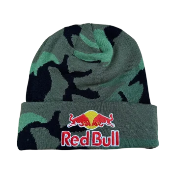 Red bull camouflage beanie hat