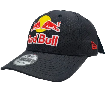 Red bull cap black hexagon new era cap