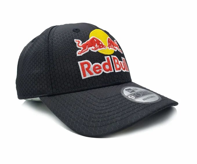 Red bull cap black hexagon new era caps