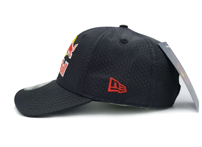 Red bull cap black hexagon new era hat black