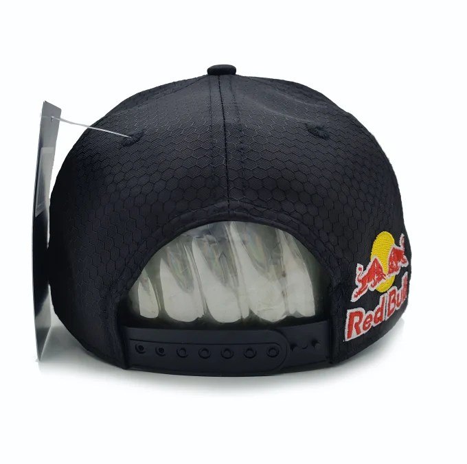 Red bull caps black hexagon new era hat