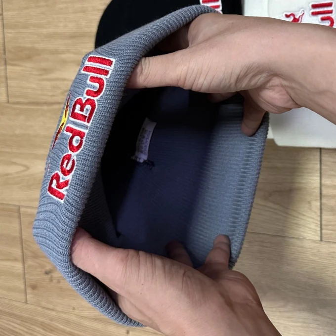 Red bull grey beanie f1 hat