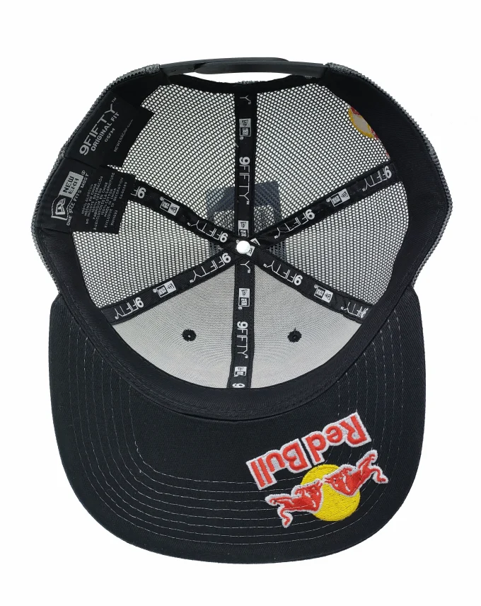 Red bull new cap gray black hat flatbrim