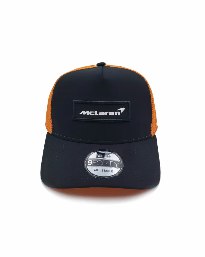 Black McLaren new era cap orange mesh breathable hat