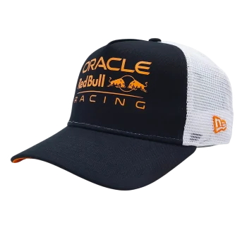 Oracle red bull trucker racing cap new era black white mesh