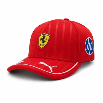 Ferrari HP Formula 1 red racing cap with Puma logo and curved brim