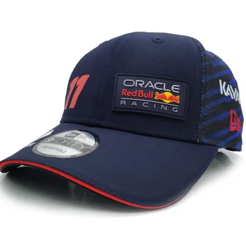 Sergio Perez Red Bull Racing cap front side angle with sponsor logos